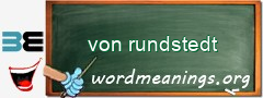 WordMeaning blackboard for von rundstedt